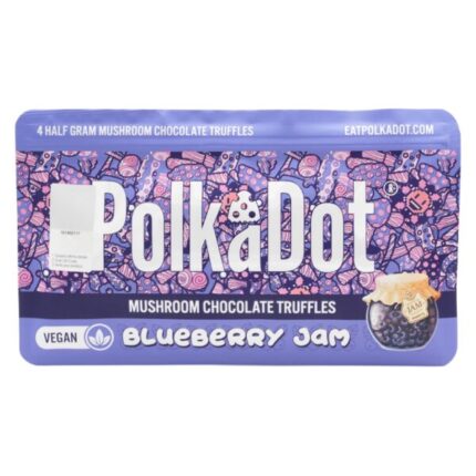 Polka Dot Mushroom Chocolate Truffles – Blueberry Jam