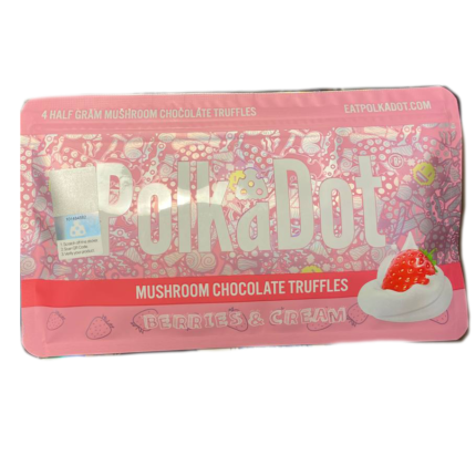 Polka Dot Mushroom Chocolate Truffles – Berries & Cream