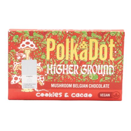 Polkadot Mushroom Belgian Chocolate – Cookies & Cacao (4 Grams Mushrooms)